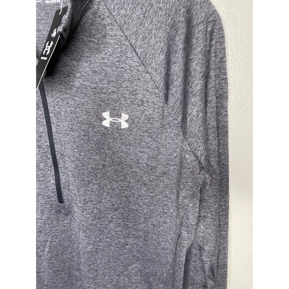 New Under armor half zip pull over athletic shirt small grey - Picture 2 of 4